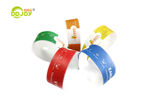 Custom Logo Printed Bracelet Waterproof Paper Tyvek Wristbands For Event Party Supplies