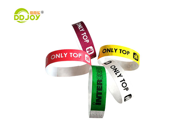 Custom Logo Printed Bracelet Waterproof Paper Tyvek Wristbands For Event Party Supplies