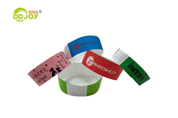 Custom Logo Printed Bracelet Waterproof Paper Tyvek Wristbands For Event Party Supplies